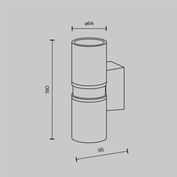 Уличный настенный светильник Outdoor O582WL-02B