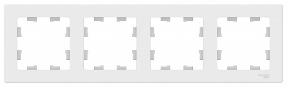 Рамка Schneider Electric Atlasdesign Белый 4 поста ATN000104