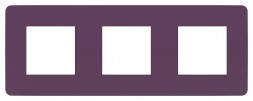 Рамка Schneider Electric Unica Studio Color Лиловый / Белый 3 поста NU280614