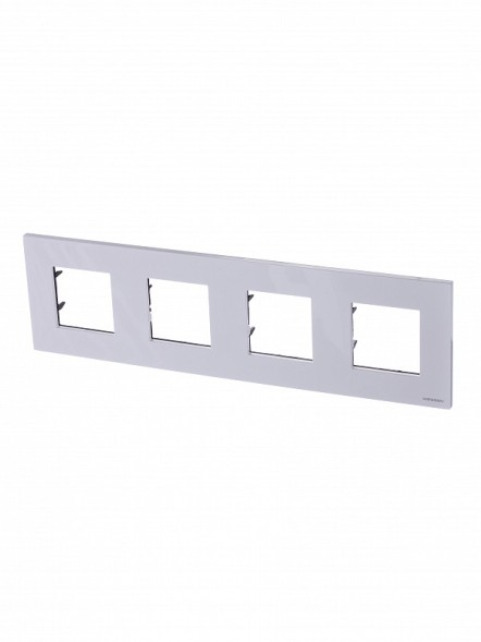 Рамка ABB Zenit Серебро 4 поста 2CLA227400N1301 N2274 PL