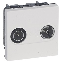 Розетка Legrand Mosaic TV-FM 9,52 (ECH01) 078783