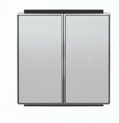 Клавиша ABB Sky серебряный для механизмов управления жалюзи 2х клав с маркировкой 2CLA854400A1301 8544 PL