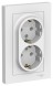 ATN001324 Atlasdesign РОЗЕТКА двойная с заземлением, 16А, в сборе, ЛОТОС Schneider Electric