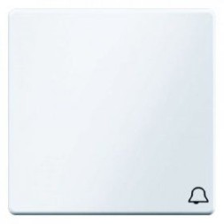 Клавишный выключатель Berker Q.1 полярная белизна с эффектом бархата, с оттиском символа звонка 16206059