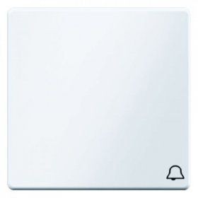 Клавишный выключатель Berker Q.1 полярная белизна с эффектом бархата, с оттиском символа звонка 16206059