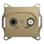 TV-SAT Розетка оконечная 1DB, механизм Schneider Electric Glossa Титан GSL000497