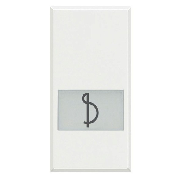 Клавиши Bticino Axolute Белый с подсвечиваемыми символами для выключатель в дизайне AXIAL - 1 модуль, музыка HD4921LG