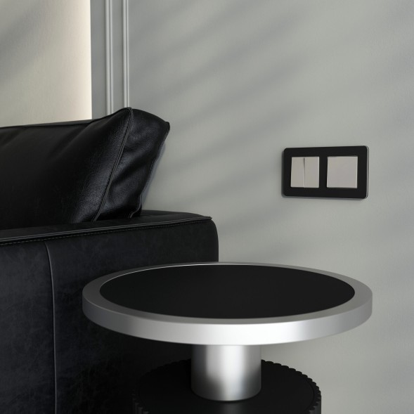 Перекрестный выключатель двухклавишный (дымчатый) Werkel W1223004