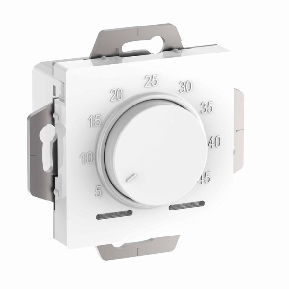 ТЕРМОСТАТ Schneider Electric Atlasdesign Белый ТЕРМОСТАТ электрон. теплого пола с датчиком, 10A, механизм ATN000135