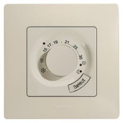 Термостат Legrand Etika слоновая кость с внешним датчиком для тёплых полов 672330