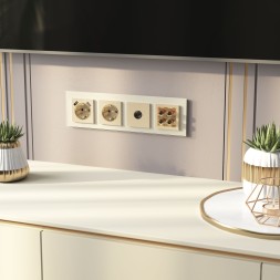 ТВ-розетка оконечная (шампань рифленый) W1183010