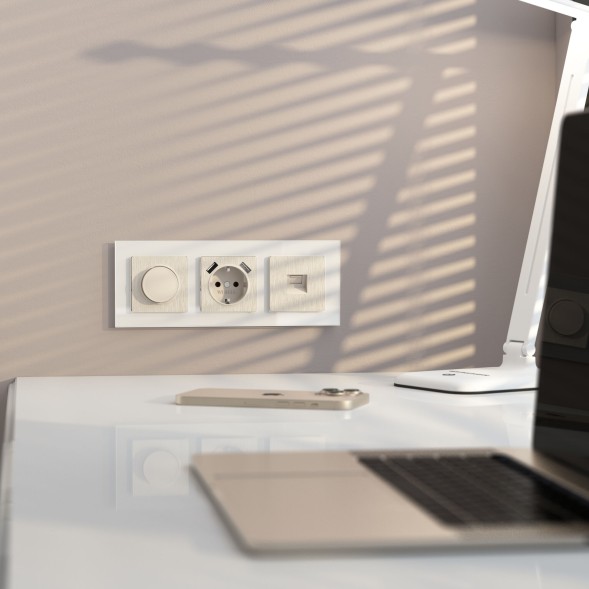 Розетка Ethernet RJ-45 (перламутровый рифленый) Werkel W1181013