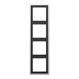 Рамка Jung LS 990 Алюминий 4 поста AL2984