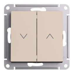 2-клавишный ВЫКЛЮЧАТЕЛЬ ДЛЯ ЖАЛЮЗИ, 2х сх.4, 10А, механизм, быстрозажим. клем., ПЕСОЧНЫЙ Schneider Electric Art Gallery GAL001219S