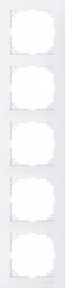 Рамка Merten M-Pure Полярный белый 5 постов MTN4050-3619
