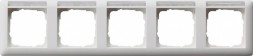 Рамка Gira Standard 55 Белый матовый с полем для надписи 5 постов 109527