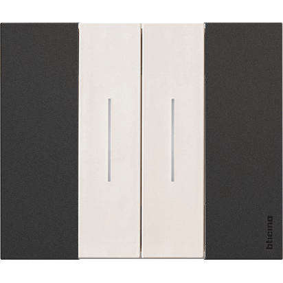 Рамка Bticino Living Now Чёрный 2-модульная KA4802KG