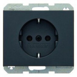 Штепсельная розетка Berker K.1 антрацит матовый SCHUKO 47157006