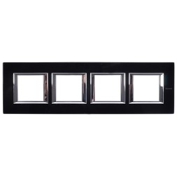 Рамка Bticino Axolute Квадрат Черное стекло 2+2+2+2 модуля HA4802M4HVNN