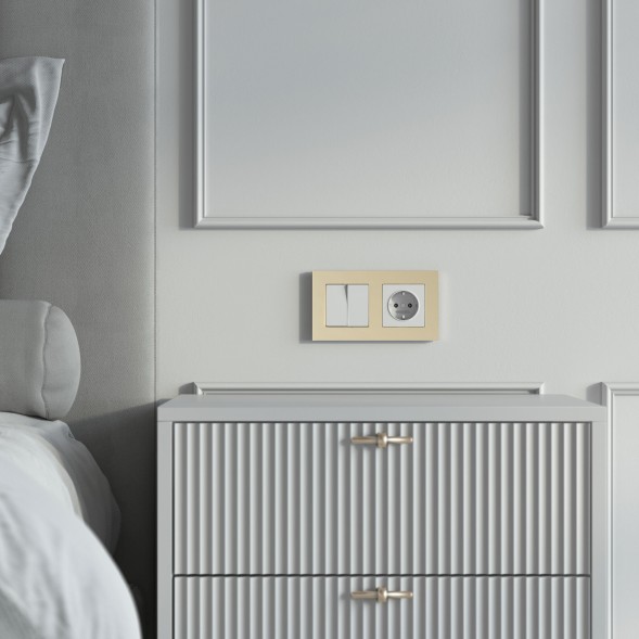 Рамка на 2 поста Slab (шампань софт) Werkel W0022911