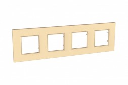 Рамка Schneider Electric Unica Quadro Карамель 4 поста MGU4.708.36