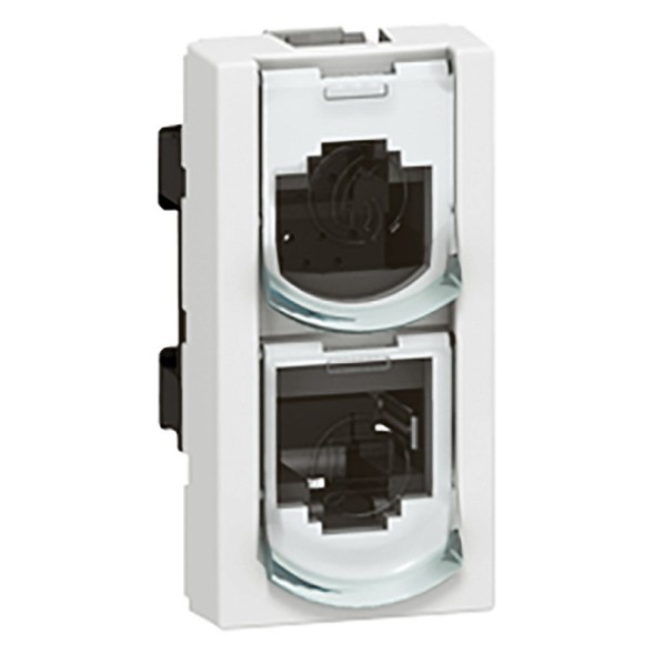 Удвоитель RJ45 Legrand Mosaic UTP тел/Eth 1 модуль 076536