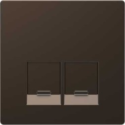 Центральная накладка Merten D-Life мокко для 2-х мод. разъемов поле для надписи se MTN4572-6052