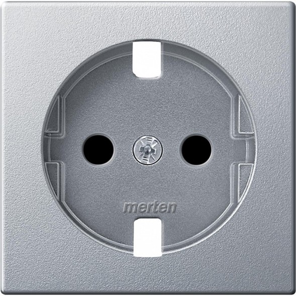 Центральная плата Merten M-серия алюминий для механизма розетки SCHUKO MTN2330-0460