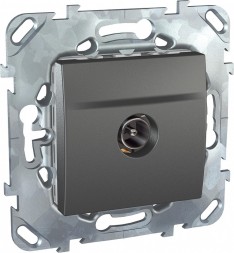 TV розетка Schneider Electric Unica Class Top графит 1очная MGU5.462.12ZD