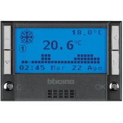 Axolute Контроль температуры 4 зоны Антрацит Bticino HS4695
