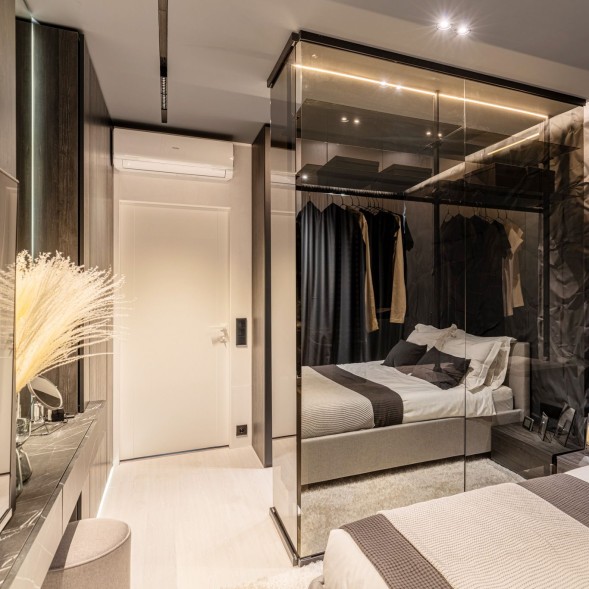 Выключатель двухклавишный проходной (черный матовый) Werkel W1122008