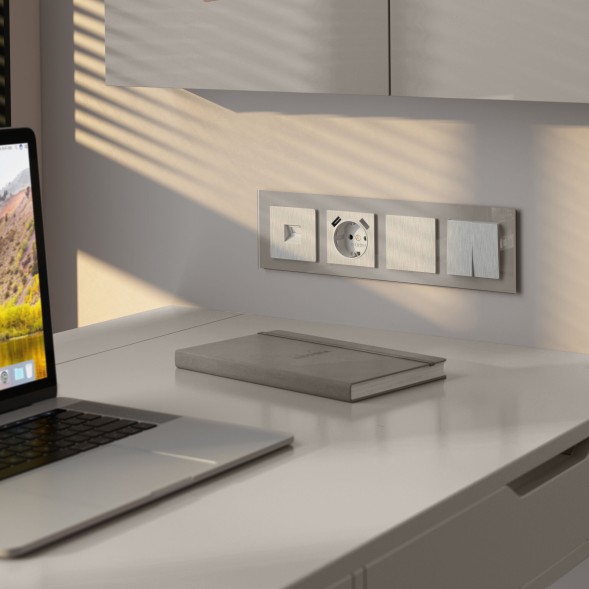 Накладка для USB розетки перламутровый рифленый Werkel W1179513