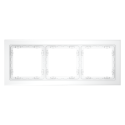Рамка стеклянная VOLTUM S70 на 3 поста, (белый,матовый,стекло)