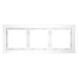 Рамка стеклянная VOLTUM S70 на 3 поста, (белый,матовый,стекло)