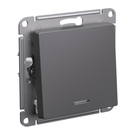 ATN001413 Atlasdesign 1-клавишный ВЫКЛЮЧАТЕЛЬ с подсветкой, сх.1а, 10АХ, механизм, БАЗАЛЬТ Schneider Electric