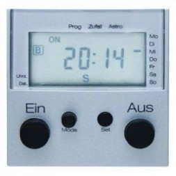 Таймер Berker B.3 алюминий, матовый с дисплеем и подключением датчика 17381404