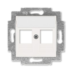 Накладка с суппортом ABB Levit жемчуг для информационных разъёмов 2CHH291018A4068 5014H-A01018 68