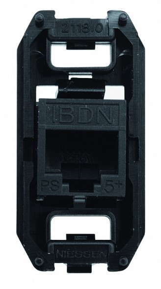 Разъём телекоммуникационный ABB на 8 контактов категория 5 тип RJ45 2CLA201850A1001 2018.5