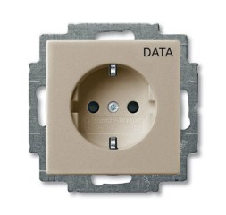 Розетка ABB Basic 55 шампань SCHUKO 16А 250В с маркировкой DATA 2CKA002011A6141 20 EUC/DV-93-5