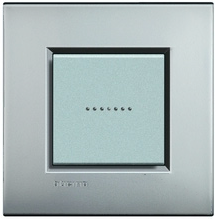 Рамка Bticino LivingLight Air Алюминий 2двухмодульная LNE4802TE