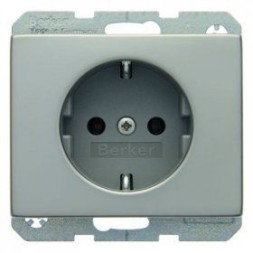Штепсельная розетка Berker K.5 нержавеющая сталь SCHUKO 47157004