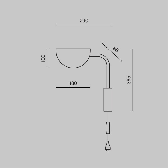 Настенный светильник (бра) Maytoni MOD126WL-01B