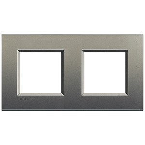 Рамка Bticino LivingLight Квадрат Серый шелк 2+2 модуля LNA4802M2AE