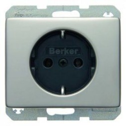 Штепсельная розетка Berker Arsys нержавеющая сталь SCHUKO 41140004