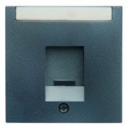 Центральная панель Berker R.1 антрацит, матовый с заслонкой от пыли и полем для надписи 11701606