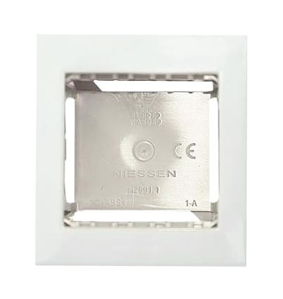 Цоколь ABB Zenit альпийский белый для открытой установки на 1-2 модуля с рамкой 2CLA299110N1101 N2991.1 BL