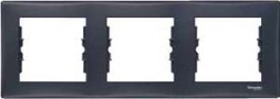 Рамка Schneider Electric Sedna Графит 3 поста SDN5800570