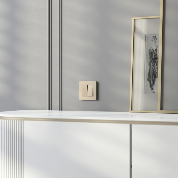 Рамка на 1 пост Slab (шампань софт) Werkel W0012911