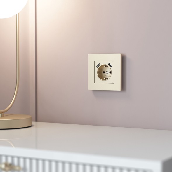 Рамка на 1 пост Slab (шампань софт) Werkel W0012911