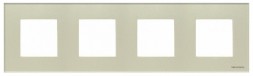 Рамка ABB Zenit Жемчужное стекло 4 поста 2CLA227400N3501 N2274 CP